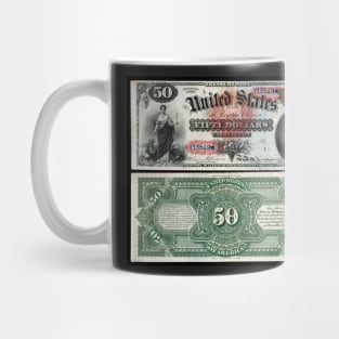 1869 $50 Dollar United States Treasury Note Mug